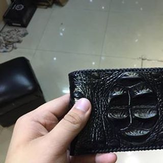 Ví nam Da Bò Dập vân Cá sấu 2H - V01