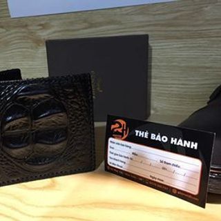 Ví nam Da Bò Dập vân Cá sấu 2H - V01