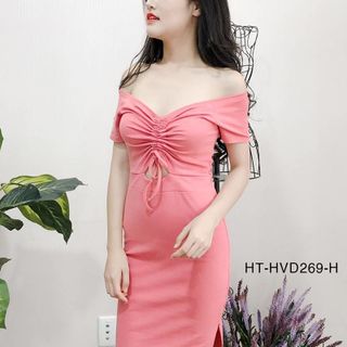 Đầm Body Trể Vai Rút Dây