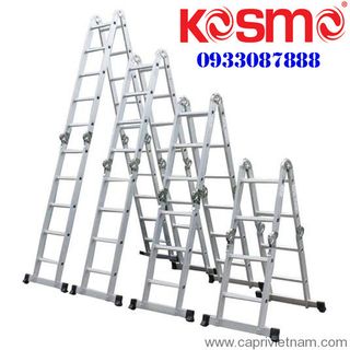 thang nhôm xếp 4 đoạn chữ M 57m KOSMO KM-57M
