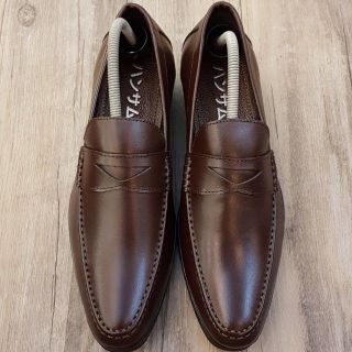 Giày lười nam Hansamu - HI Tây xỏ penny tam giác