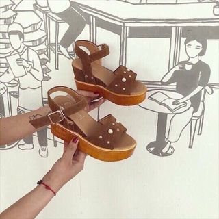 giày sandal xuồng đính châu