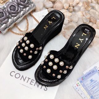 dép xuồng nữ đính châu