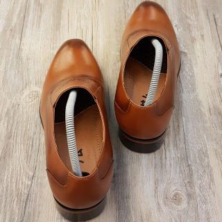 Giày lười nam Hansamu - AL da trơn viền chỉ chéo MS002