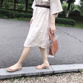 giày sandal quai mảnh trong siêu xinh