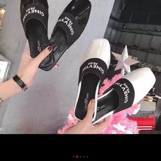 dép sục da phối nỉ