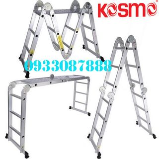 thang nhôm xếp 4 đoạn chữ M 47m KOSMO KM-47M