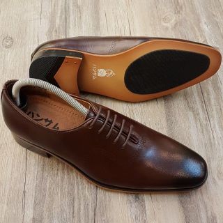 Giày Oxford nam Hansamu - AL 5 lỗ da trơn MS004
