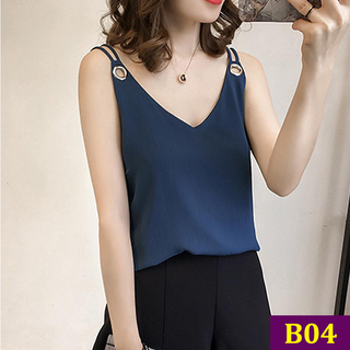 Áo 2 dây vải voan thiết kế thời trang dày dặn thoải mái dễ mặc