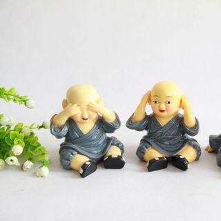 Bộ tượng chú tiểu 3 không giá sỉ