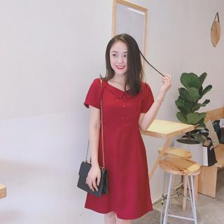 Đầm cổ lá