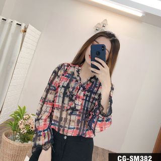 ÁO SƠ MI KIỂU HỌA TIẾT