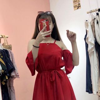 Đầm Cổ Yếm Rớt vai