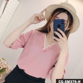 ÁO SƠ MI CỔ V