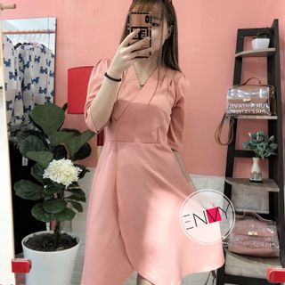 Đầm Chéo Ngực Tay Lỡ