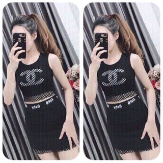 Set chân váy kèm lưới