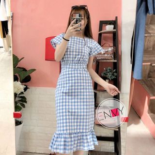 Đầm Caro Đuôi Cá