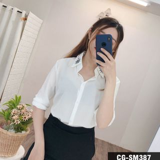 ÁO SƠ MI HOA CỔ