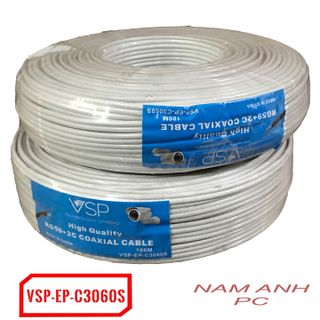 CÁP CAMERA VSP C3060 RG59 2C 100M CÓ DÂY ĐIỆN