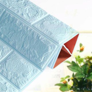 combo 10 tấm xốp dán tường cách âm giả gạch-màu xanh ngọc