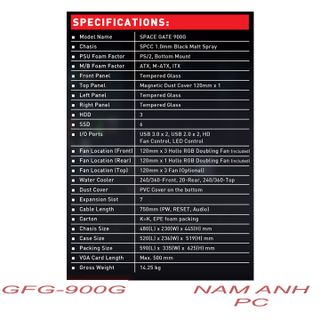 VỎ MÁY TÍNH GAMING FREAK SPACE GATE GFG-900G
