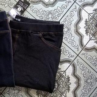 LEGGING GIẢ JEAN XƯỚC MÀU ĐEN