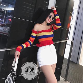 ÁO GÂN LEN BẸT VAI NHIỀU MÀU