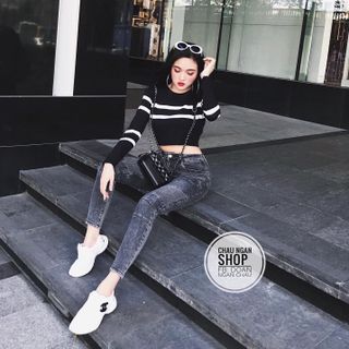 ÁO LEN CROPTOP TAY DÀI