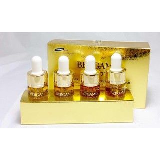 Sét Serum Bergamo dưỡng da căng mịn Hàn Quốc set 4 ống màu vàng giá sỉ