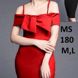 Đầm ôm dây nơ trước ngực MS 180