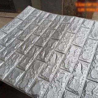 combo 10 tấm xốp dán tường chống va đập-màu xám