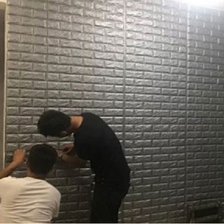 combo 10 tấm xốp dán tường chống va đập-màu xám