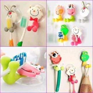 Móc treo bàn chải hút chân không hình thú