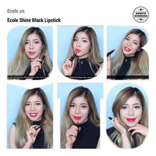 Son thỏi Ecole Shine Black Lipstick 35g