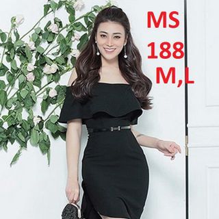 Đầm Cổ Rộng Lai Xéo MS 188