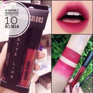 Set son kem lì và chì kẻ viền môi Sivanna Duo Color matte lips