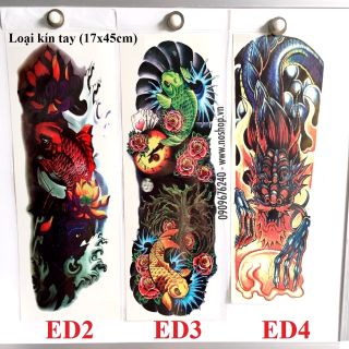 Hình Xăm Dán Tattoo - Dài Kín Tay