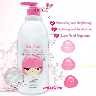 Sữa tắm trắng da Cathy Doll Ready 2 White chống lão hóa dưỡng ẩm da sạch sâu sáng mịn giá sỉ