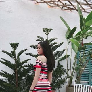 ĐẦM BODY LEN SỌC TAY NGẮN