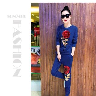 Sét bộ đồ thêu hoa hồng