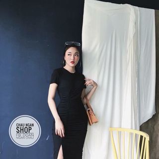 ĐẦM BODY NHÚN NGẮN TAY