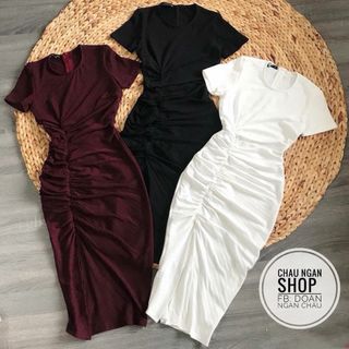 ĐẦM BODY NHÚN NGẮN TAY