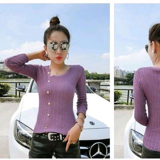 ÁO LEN DỆT KIM KẾT NÚT CÁ TÍNH