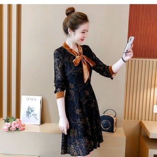 ĐẦM XÒE REN PHỐI NHUNG SANG TRỌNG
