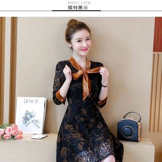 ĐẦM XÒE REN PHỐI NHUNG SANG TRỌNG