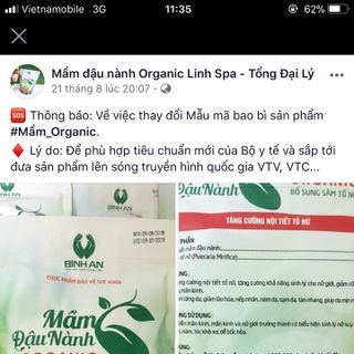 Mầm đậu nành Organic Bình An