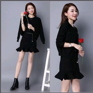 SET ÁO LEN ĐẦM ĐUÔI CÁ - không kèm belt