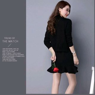SET ÁO LEN ĐẦM ĐUÔI CÁ - không kèm belt