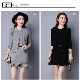 SET ÁO LEN ĐẦM ĐUÔI CÁ - không kèm belt