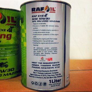 raf oil racing 10w-30 nhớt từ dubai
